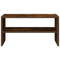 Produktbild för Skohylla stapelbar rökfärgad ek 60x30x30,5 cm