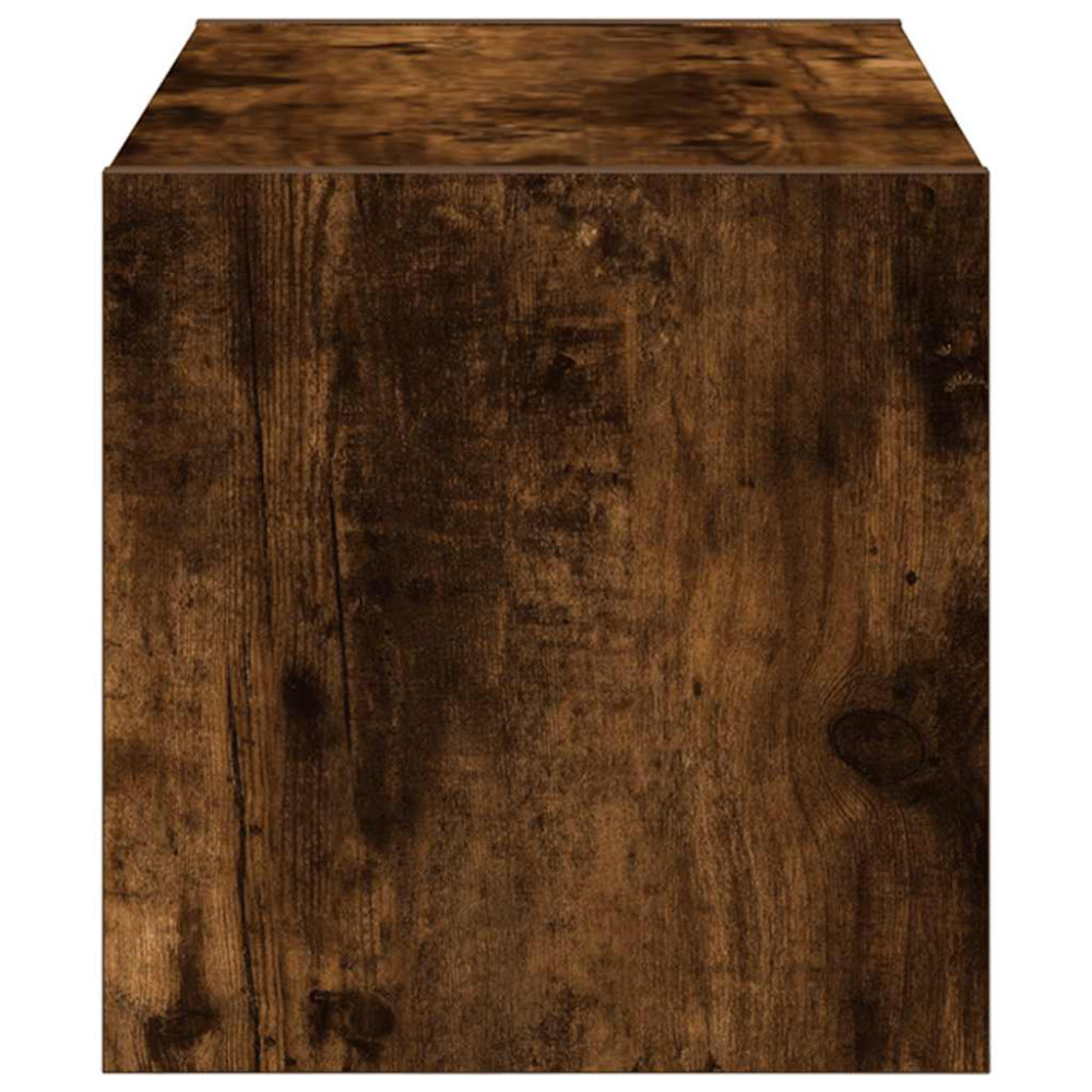 Produktbild för Skohylla stapelbar rökfärgad ek 60x30x30,5 cm