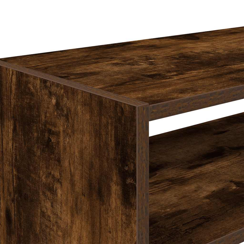Produktbild för Skohylla stapelbar rökfärgad ek 60x30x30,5 cm