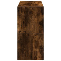 Produktbild för Skohyllor 2 st stapelbara rökfärgad ek 60x30x30,5 cm