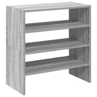 Produktbild för Skohyllor 2 st stapelbara grå sonoma 60x30x30,5 cm