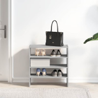 Produktbild för Skohyllor 2 st stapelbara grå sonoma 60x30x30,5 cm