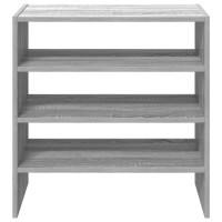 Produktbild för Skohyllor 2 st stapelbara grå sonoma 60x30x30,5 cm