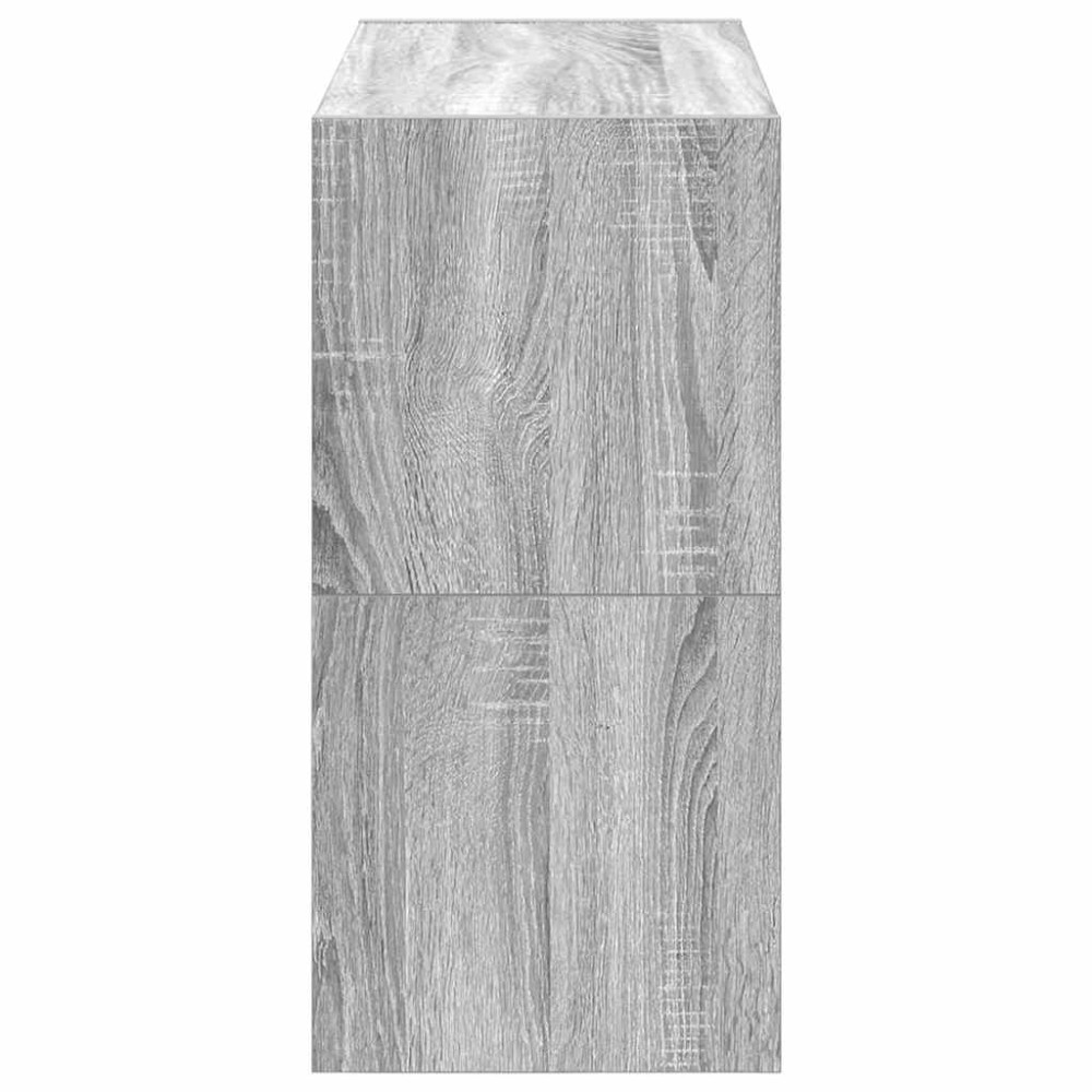 Produktbild för Skohyllor 2 st stapelbara grå sonoma 60x30x30,5 cm