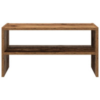 Produktbild för Skohylla stapelbar åldrat trä 60x30x30,5 cm