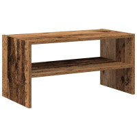 Produktbild för Skohylla stapelbar åldrat trä 60x30x30,5 cm