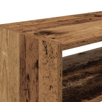 Produktbild för Skohylla stapelbar åldrat trä 60x30x30,5 cm