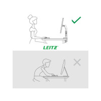 Produktbild för Monitorarm LEITZ Ergo Dubbel grå