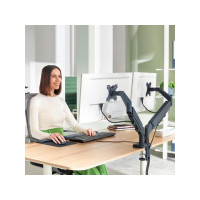 Produktbild för Monitorarm LEITZ Ergo Dubbel grå