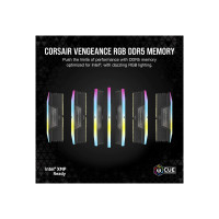 Produktbild för CORSAIR Vengeance RGB - DDR5 - sats - 32 GB: 2 x 16 GB - DIMM 288-pin - 6000 MHz / PC5-48000