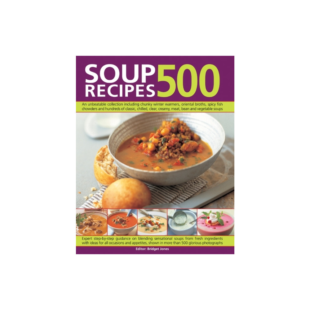 Produktbild för 500 Soup Recipes (häftad, eng)