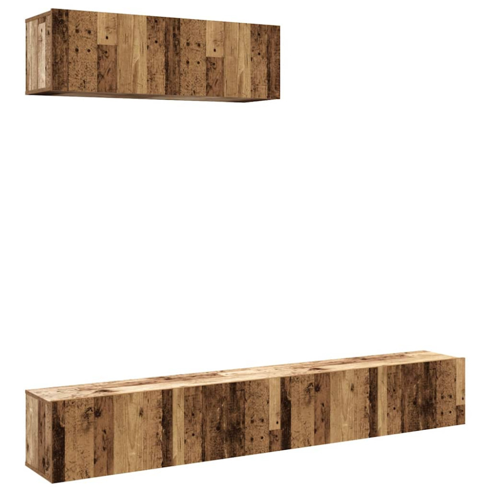 Produktbild för Väggmonterade TV-skåp 3 st 100x30x30 cm konstruerat trä