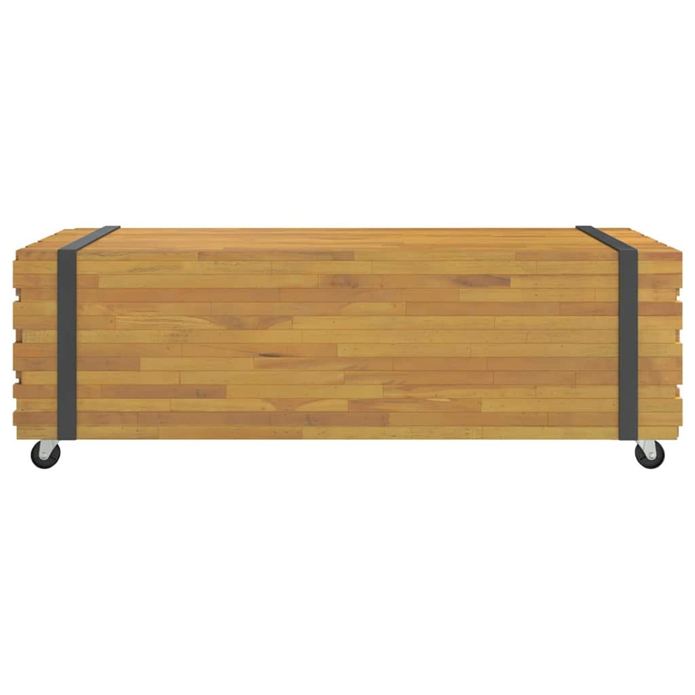 Produktbild för Soffbord 110x45x35 cm massiv teak