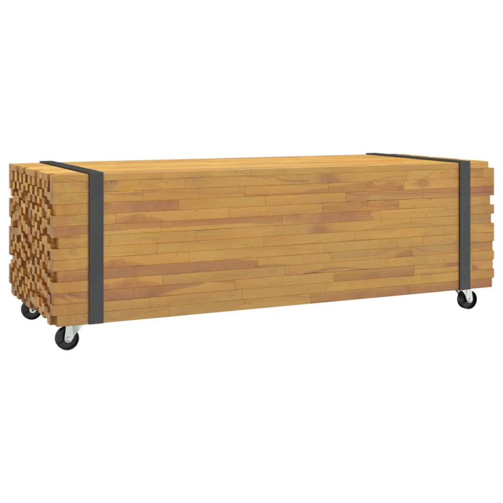 Produktbild för Soffbord 110x45x35 cm massiv teak