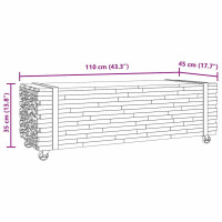Produktbild för Soffbord 110x45x35 cm massiv teak