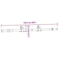 Produktbild för Skjutdörrsbeslag 152,5 cm stål svart