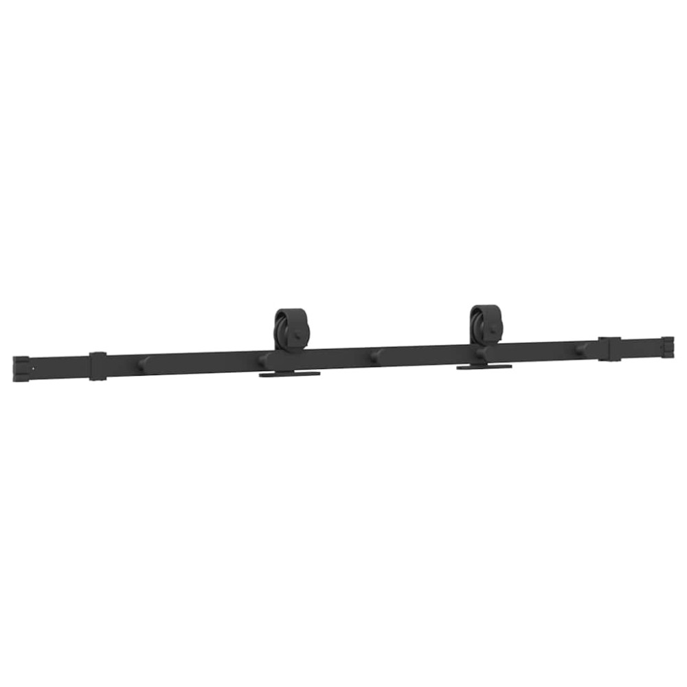 Produktbild för Skjutdörrsbeslag 152,5 cm stål svart