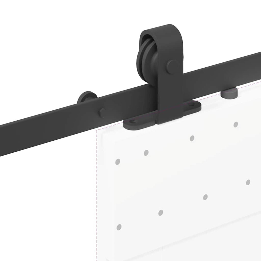 Produktbild för Skjutdörrsbeslag 152,5 cm stål svart