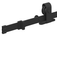 Produktbild för Skjutdörrsbeslag 152,5 cm stål svart