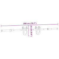 Produktbild för Skjutdörrsbeslag 200 cm stål svart