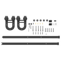 Produktbild för Skjutdörrsbeslag 200 cm stål svart