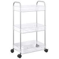 Produktbild för Förvaringsvagn 3-vånings transparent 37x28x68 cm akryl