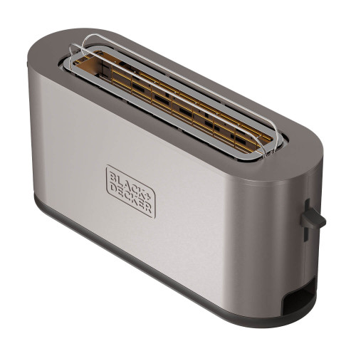 BLACK+DECKER Toaster Long Slot 1000W Inox