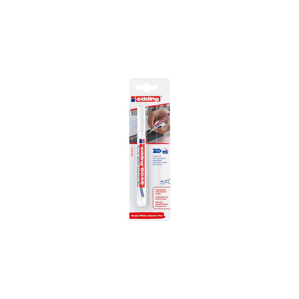 Produktbild för Märkpenna EDDING 8046 industri 1-3mm vit