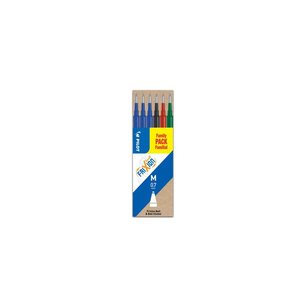 Produktbild för Refill PILOT Frixion 0,7mm 4 färger 6/fp