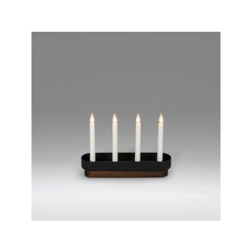 KONSTSMIDE Elljusstake Advent 4 ljus LED svart