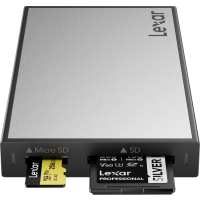 Produktbild för Lexar Professional Workflow USB 3.2 Gen2 Reader, UHS-I/UHS-II, support SD/MicroSD