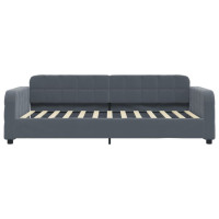 Produktbild för Dagbädd utdragbar mörkgrå 100x200 cm sammet