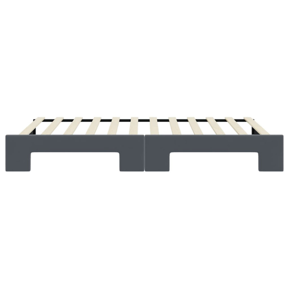 Produktbild för Dagbädd utdragbar mörkgrå 100x200 cm sammet
