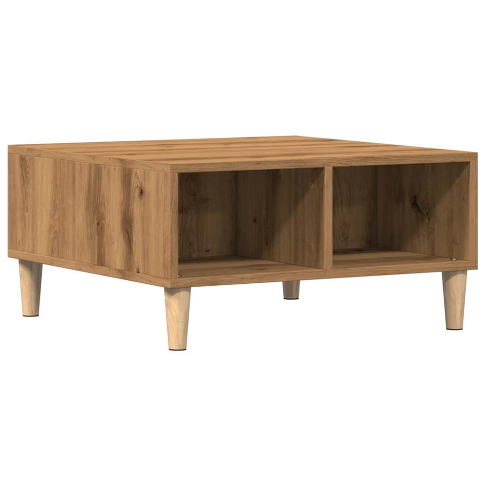 Produktbild för Soffbord artisan ek 60x60x30 cm konstruerat trä