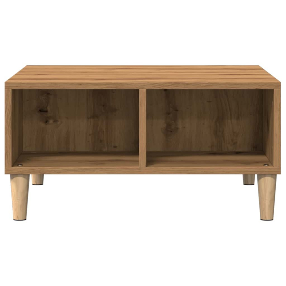 Produktbild för Soffbord artisan ek 60x60x30 cm konstruerat trä