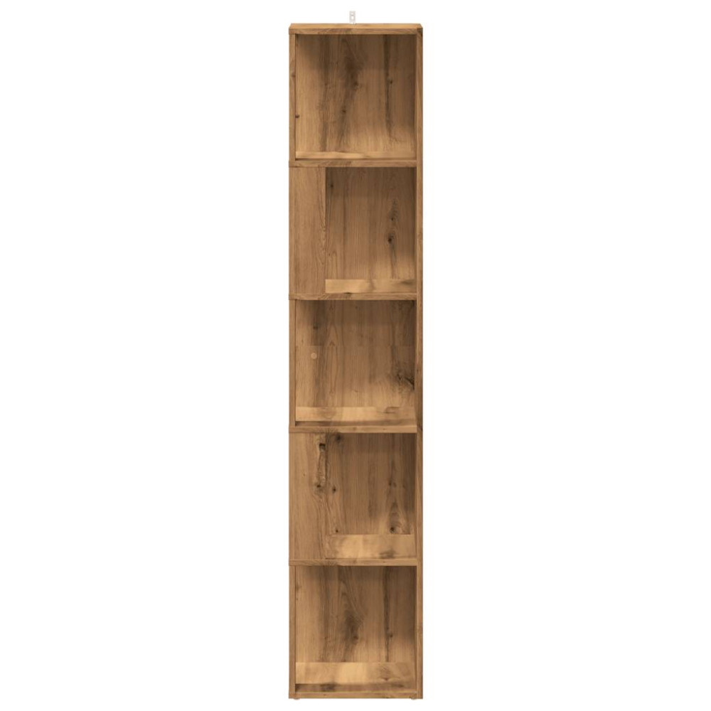 Produktbild för Hörnskåp artisan ek 33x33x165 cm konstruerat trä
