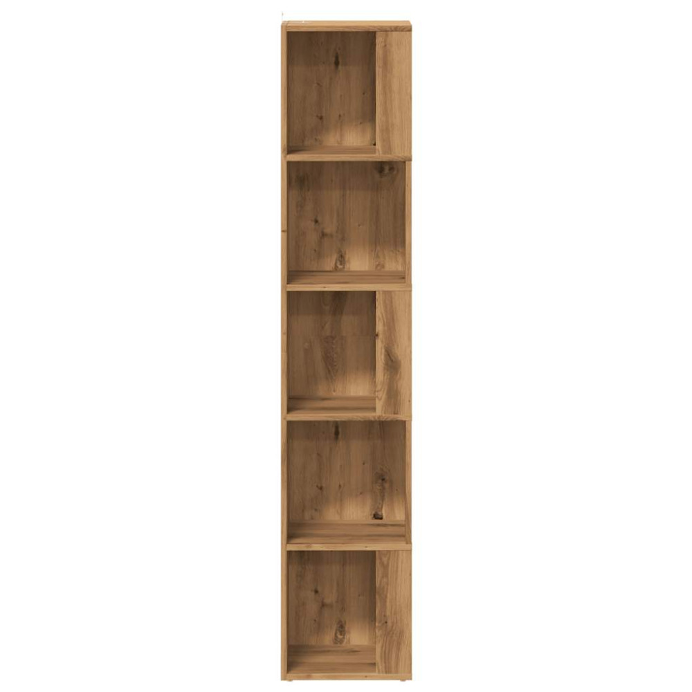 Produktbild för Hörnskåp artisan ek 33x33x165 cm konstruerat trä