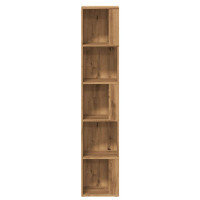 Produktbild för Hörnskåp artisan ek 33x33x165 cm konstruerat trä