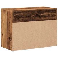 Produktbild för Skobänk åldrat trä 60x30x45 cm konstruerat trä
