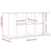 Produktbild för Akvariebänk artisan ek 120x40x60 cm konstruerat trä