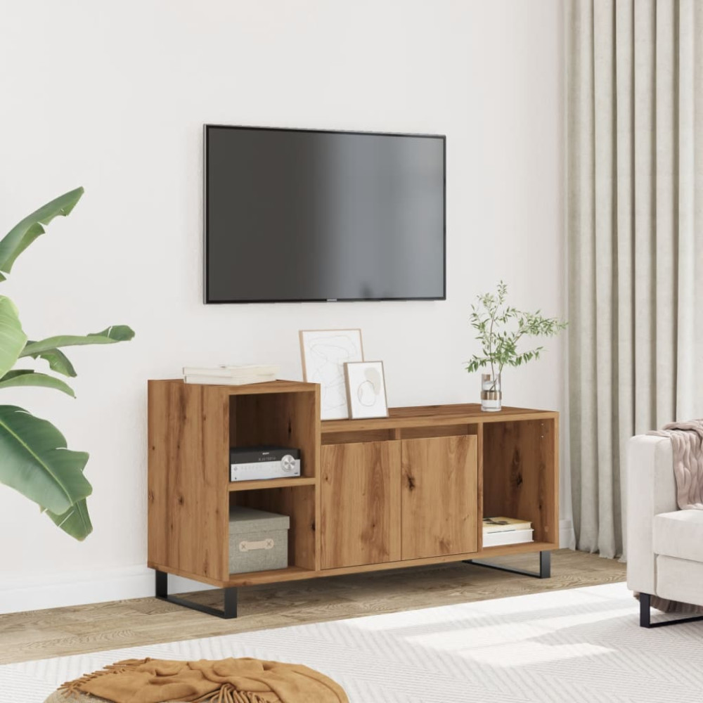 Produktbild för Tv-bänk artisan ek 100x35x55 cm konstruerat trä