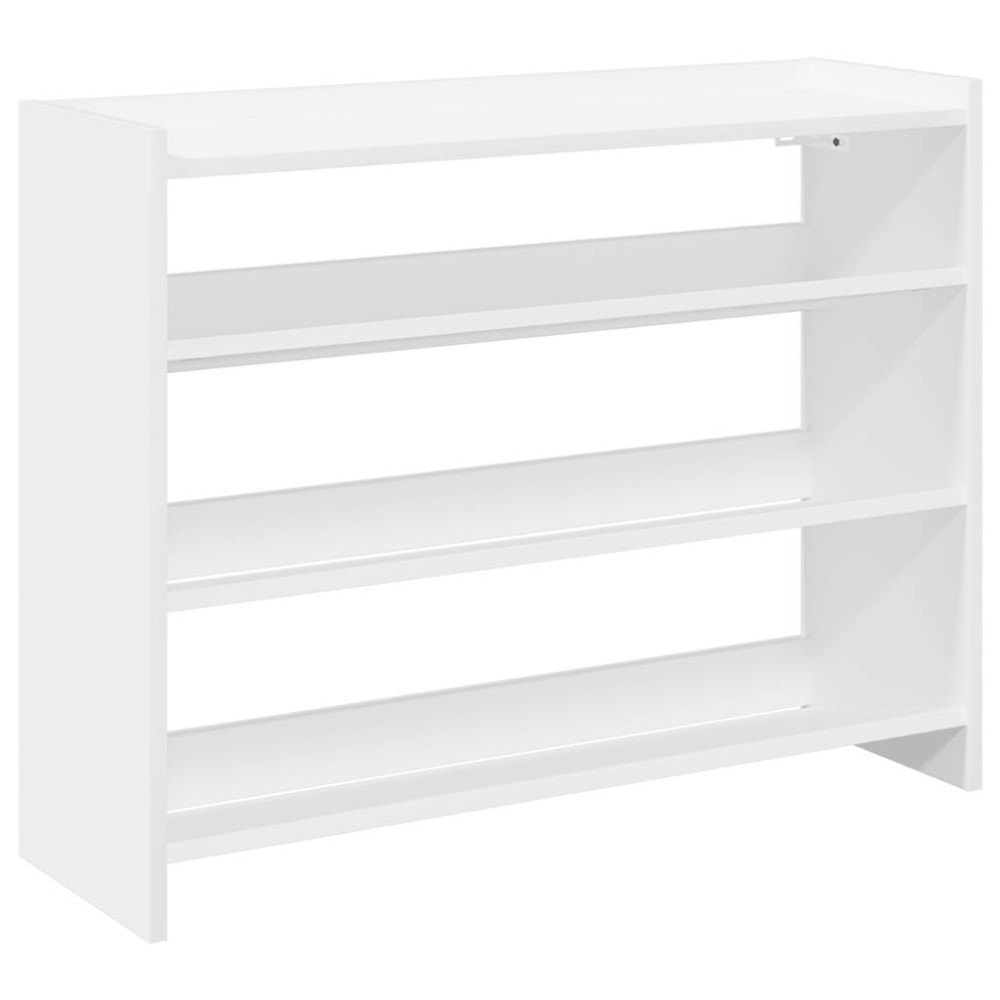 Produktbild för Skohylla vit 80x25x62 cm konstruerat trä