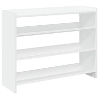 Produktbild för Skohylla vit 80x25x62 cm konstruerat trä