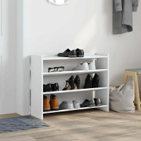 Produktbild för Skohylla vit 80x25x62 cm konstruerat trä