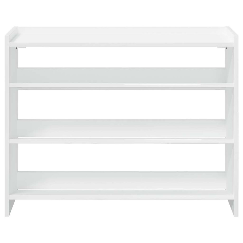 Produktbild för Skohylla vit 80x25x62 cm konstruerat trä