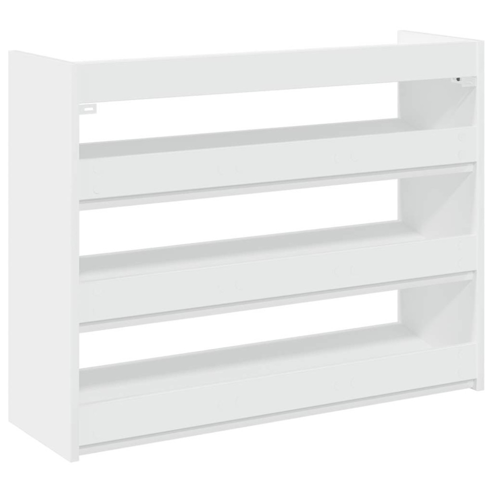 Produktbild för Skohylla vit 80x25x62 cm konstruerat trä