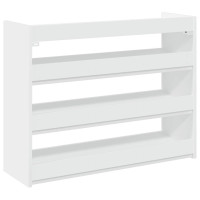 Produktbild för Skohylla vit 80x25x62 cm konstruerat trä