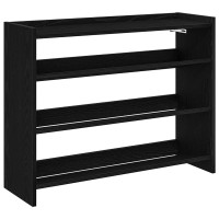 Produktbild för Skohylla svart 80x25x62 cm konstruerat trä