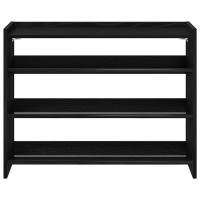 Produktbild för Skohylla svart 80x25x62 cm konstruerat trä