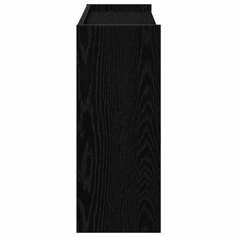 Produktbild för Skohylla svart 80x25x62 cm konstruerat trä